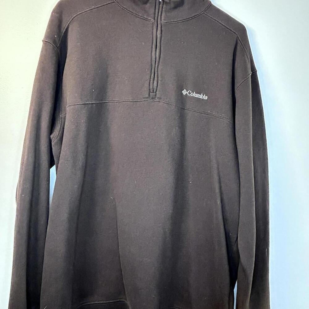 Columbia Mens brown 1/4 zip Sweatshirt Size XL